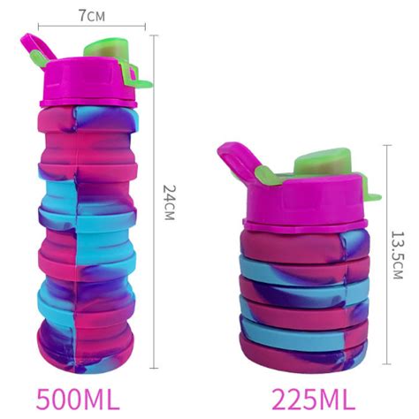 Fold Water Bottle Collapsible Botol Lipat Silicone Bottle Foldable