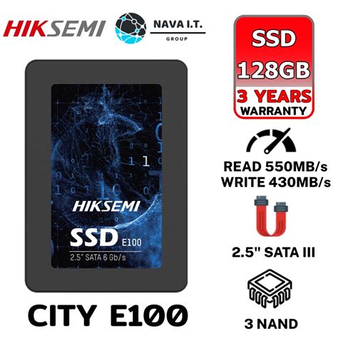 โคดลด300 LSXY5MTT HIKSEMI CITY SERIES SSD E100 128GB 3D NAND SATA