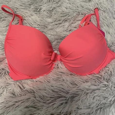 Hot Pink Bikini Top Size Large Bikini Pink Depop