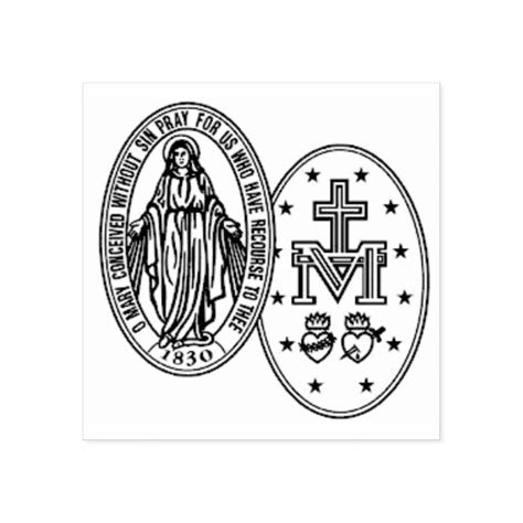 Miraculous Medal Clipart Black