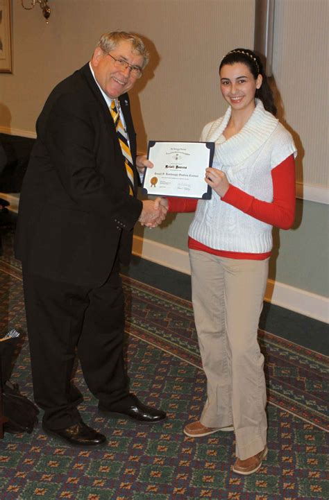 President Jack Sweeney Presents The Winner Of The Chapter Oration