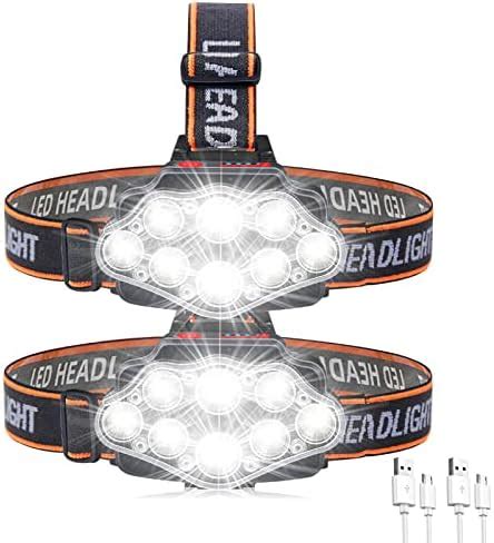 Amazon Headlamp Rechargeable 22000 Lumen Super Bright 8 LED Head