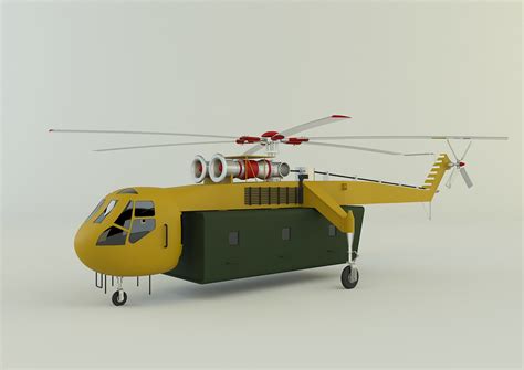 S 64 Skycrane Helicopter 3d Model 3d Model Turbosquid 2069216