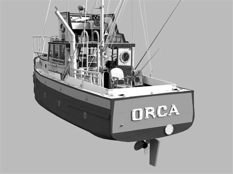 ArtStation - Jaws Orca Boat, ROBERT MCKINNON JR. | Model boat plans ...