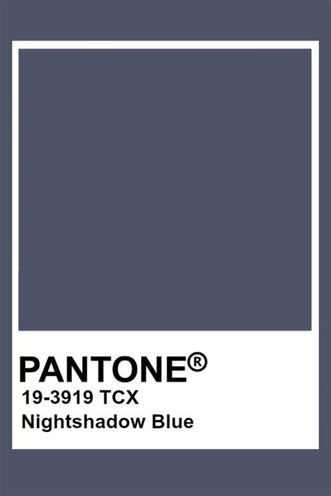 Pantone Nightshadow Blue Pantone Colour Palettes Pantone Color Pantone Color Chart