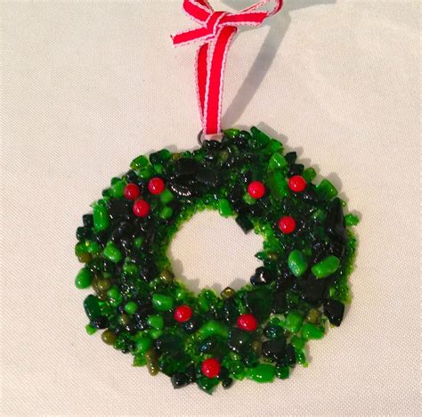 Heres My New Ornament For This Year This Wreath Is Made From Crushed