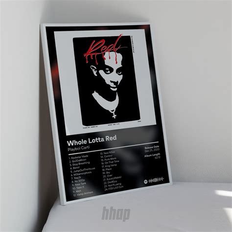 Playboi Carti Whole Lotta Red Album Poster Designed And Sold By Oleh