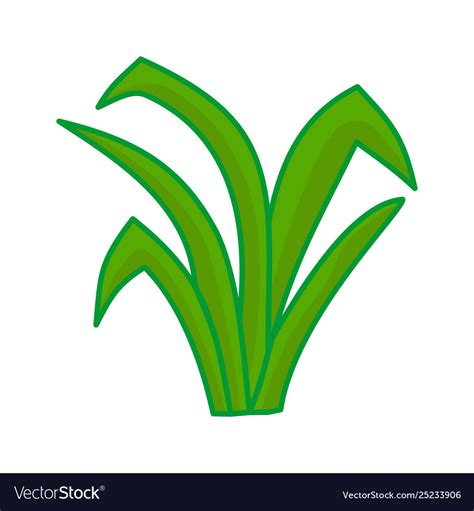 Grass leaves cartoon design graphic Royalty Free Vector