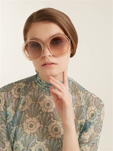 Buy Chloé Carlina Round Metal Nude At 30 Off Editorialist