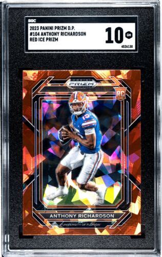 2023 Prizm Draft Picks 104 Anthony Richardson Red Ice Prizm Sgc 10