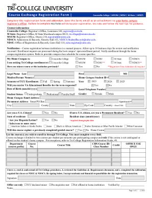 Fillable Online Tri College Registration Form Amazon AWS Fax Email