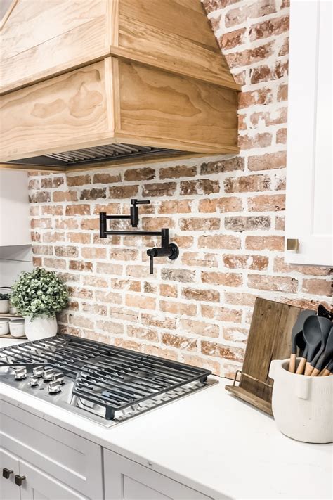 White Faux Brick Tile Backsplash Artofit