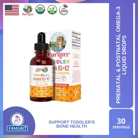 Mary Ruth Usda Organic Vegan Vitamin D3k2 Mk 7 Liquid Spray For