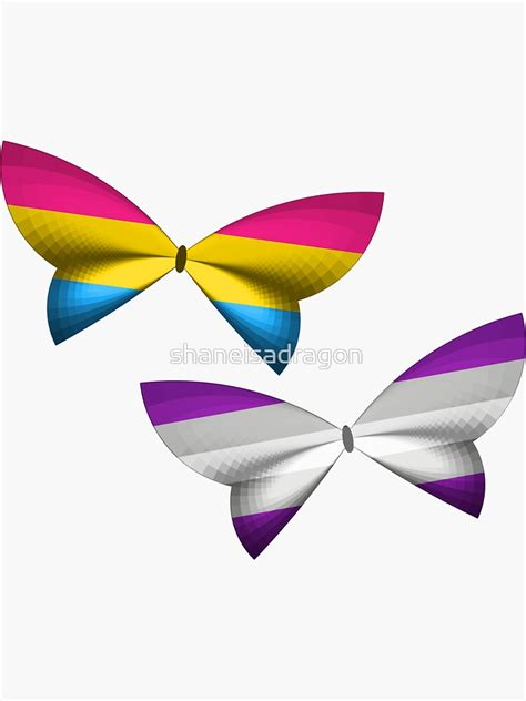 Pan Graysexual Pride Butterflies Sticker For Sale By Shaneisadragon