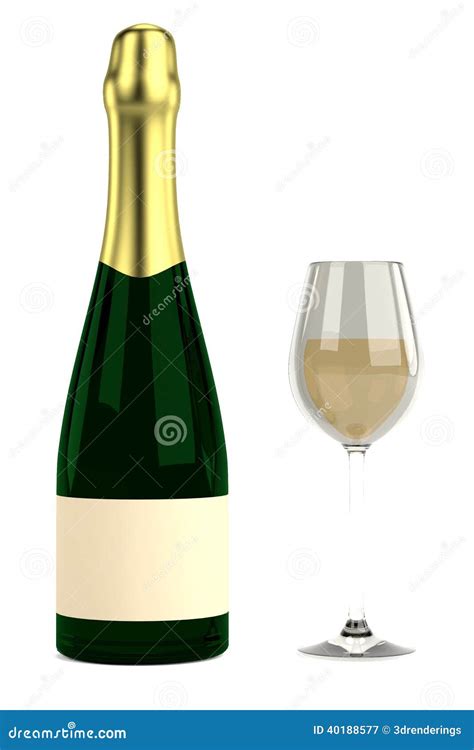 3d Render Of Champagne Stock Illustration Illustration Of Realistic