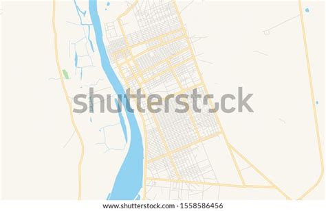 Printable Street Map Malakal South Sudan Stock Vector (Royalty Free ...