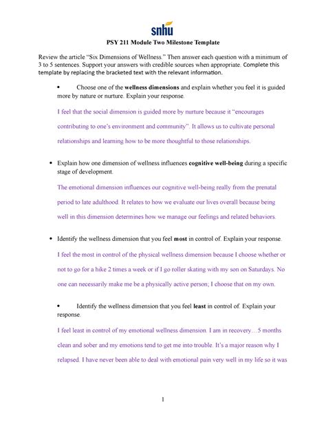 Psy Module Two Milestone Template Psy Module Two Milestone