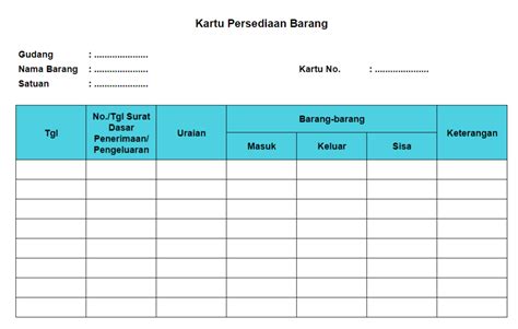 Cara Membuat Kartu Stok Barang Definisi Dan Fungsinya Lengkap