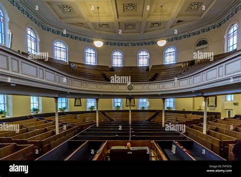 view  pulpit york central methodist church york uk stock photo