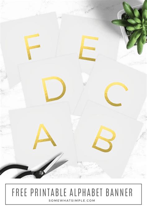 Free Printable Gold Banner | Includes Entire Alphabet! | Christmas ...