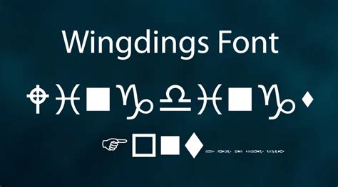 Wingdings Font Free Download | Dafont Online