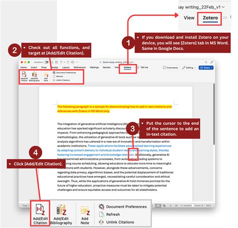 Citing Sources In Microsoft Word Google Docs Zotero For Citation