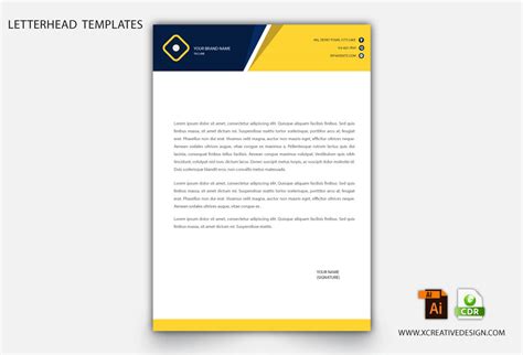 Professional creative letterhead design business Vector and cdr