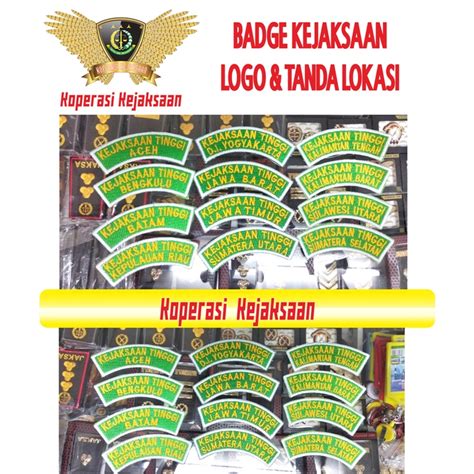 Jual Bet Badge Kejaksaan Ri Lambang Set Tanda Induk Dan Lokasi