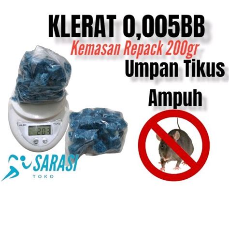 Jual Racun Tikus Ampuh Dan Mati Kering Klerat 200gr Shopee Indonesia