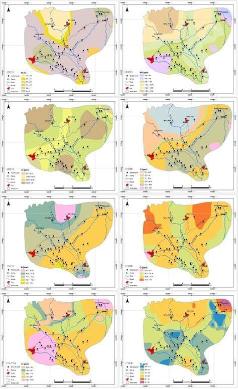 Geospatial Distribution Maps In The Study Area Download Scientific