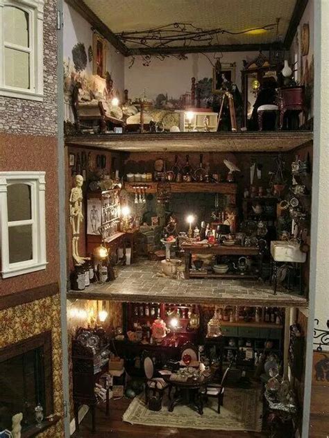 Witches Dollhouse Doll House Miniature Houses Haunted Dollhouse