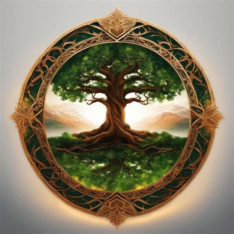 Premium Photo Yggdrasil The World Tree Illustration