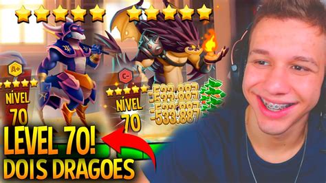 MUITO FORTE COLOQUEI DOIS DRAGÕES LEVEL 70 E CINCO ESTRELAS NO MESMO