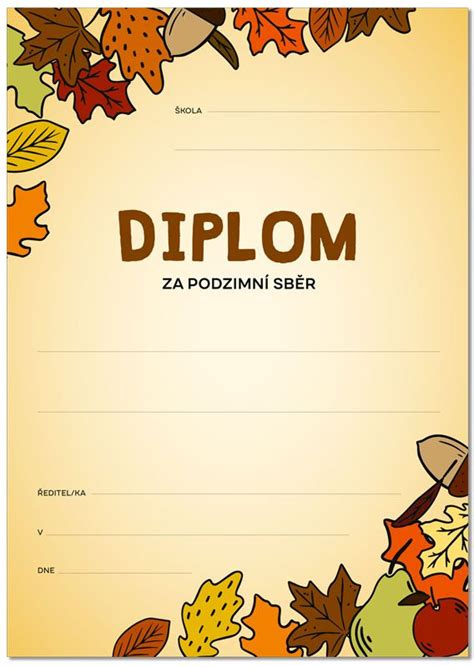 Diplom za podzimní sběr Optys cz