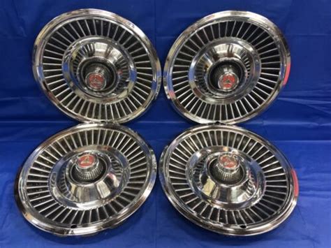 Vintage Set Of 4 1967 68 Dodge 14 Hubcaps Monaco Palara Mopar Ebay