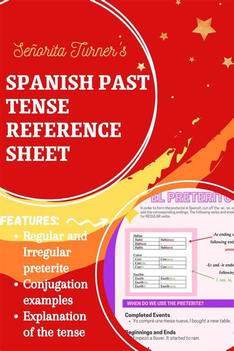 Spanish Preterite Reference Sheet