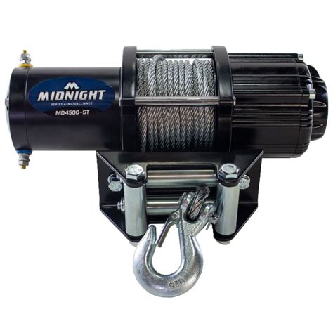 Motoalliance Viper Midnight 4500lb Atv Utv Winch Kit With 50 Feet Steel Cable