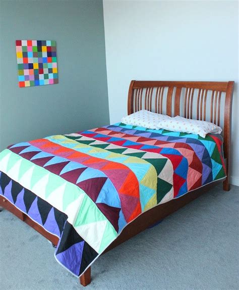 Hand Quilted Queen Quilt Queen Bedding Queen Blanket Modern