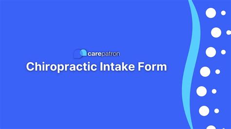 Chiropractic Intake Form Youtube