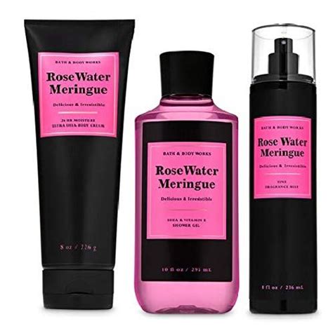 Bath And Body Works Rose Water Meringue T Set Body Cream