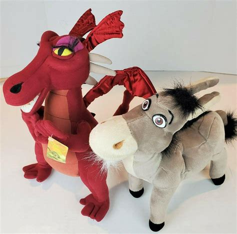 Donkey & Dragon Wife of Donkey~Shrek 2~2004 NANCO DreamWorks~Plush 12 ...