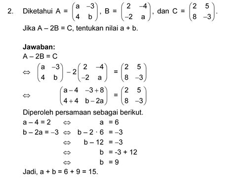 Kumpulan Soal Matriks Pilihan Ganda Tanpa Jawaban Buku Sekolah