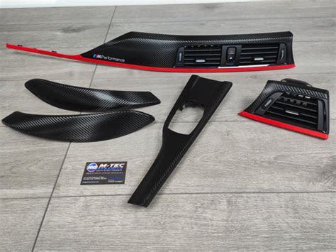 BMW F32 INTERIOR TRIM SET - 4D CARBON / RED ACCENT (CUSTOM) – M-Tec ...