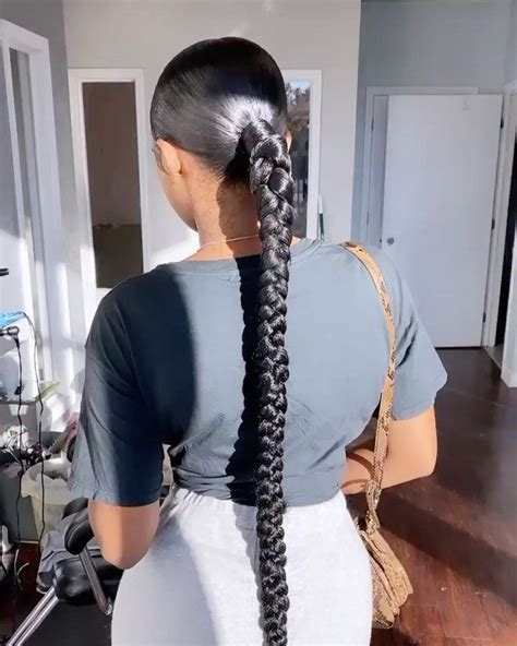 Pin By Diorrstyles🌴 On Slick Back Ponytail Braided Ponytail