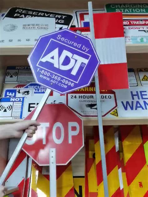 Reflective Safety Adt Security Signs Yard Sign Home Adt Security Yard ...