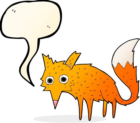 funny cartoon fox with speech bubble 12316401 Vector Art at Vecteezy