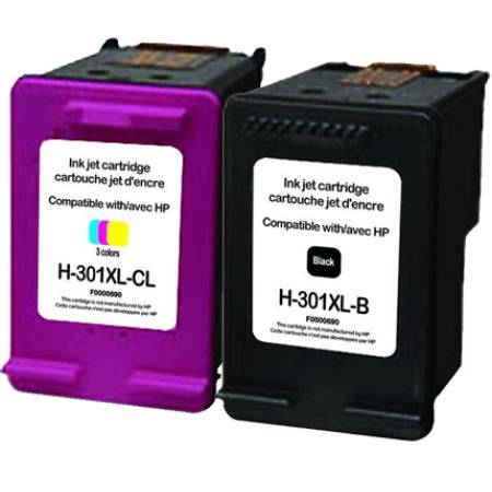 UPRINT PACK 2 CARTOUCHES REMANUFACTUREES HP 301XL REMPLACE CH563EE