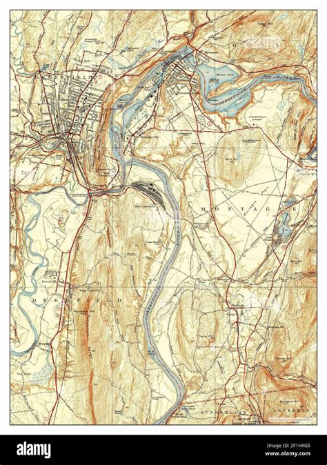 Greenfield Massachusetts Map 1941 1 31680 United States Of America By Timeless Maps Data U