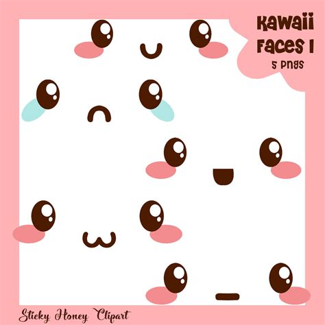 Kawaii Faces Clipart Faces Clipart Cute Faces Clipart Faces Clip Art ...