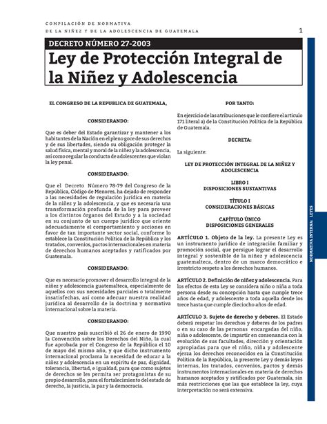 3 Ley De Proteccion Integral De La Niñez Y Adolecencia Pina 1 C O M